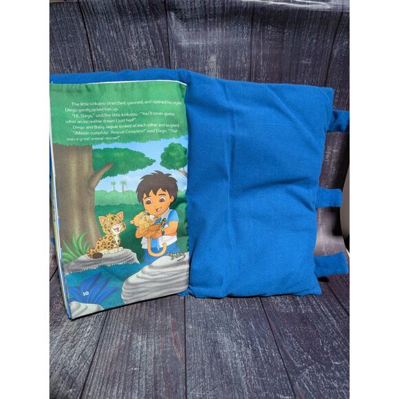 Go Diego Go - Diego Rescuses The Kinkajou Plush Pillow Book 2007 Nick Jr RARE - Picture 9 of 10
